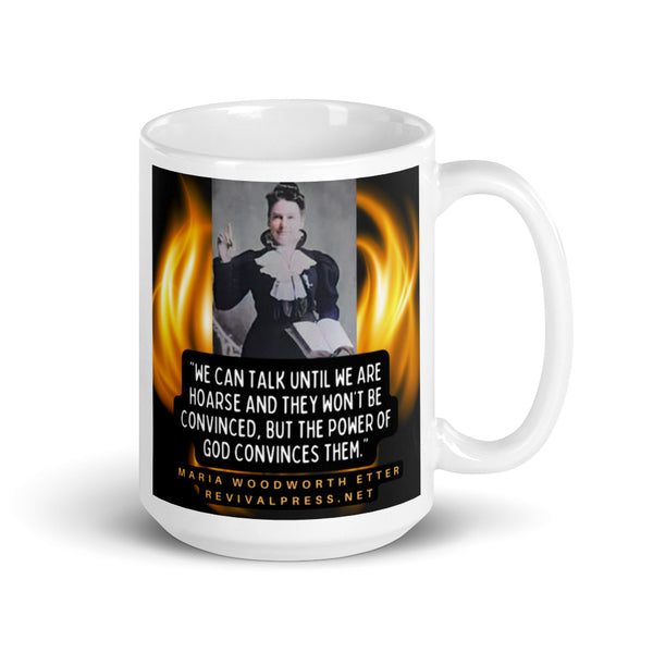 MARIA WOODWORTH ETTER QUOTE POWER OF GOD COFFEE MUG